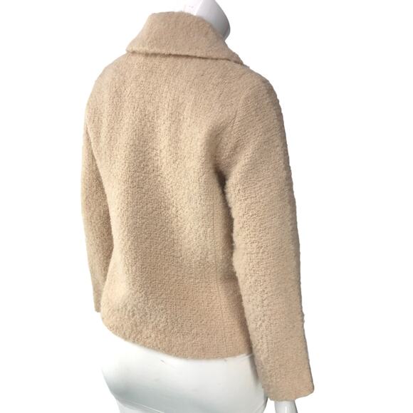 Eileen Fisher Womens Size PS Petite Small Jacket Beige Textured Wool Blend Coat - Picture 9 of 16